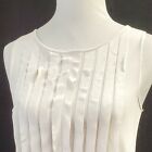 Hermes Sleeveless Top Pleat Front Ivory Made In Italy
