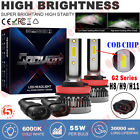 2X H11 H8 H11 H9 LED 6000K Scheinwerfer Kit Birne Fern-/Abblendlicht Lampen DE