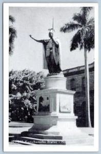 ESTATUA DEL REY KAMEHAMEHA DE 1930-40 HONOLULU HAWAII POSTAL DE COLECCIÓN - Imagen 1 de 2