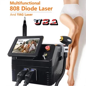 New 2 In1 808nm Diode Laser Nd Yag Laser Pico Laser Tattoo Hair Removal Machine - Picture 1 of 11