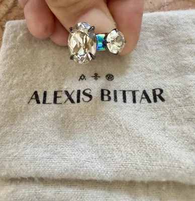 Anillo de metal y cristal PVD multicolor Alexis Bittar 100 % auténtico Foto 1 de 4