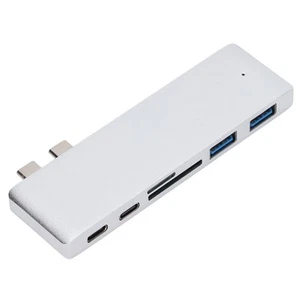 USB C Hub 6 w 2 Jednoczesne połączenie Duża skala Rozszerzenie 5 Gbps Dokowanie FY - Zdjęcie 1 z 22