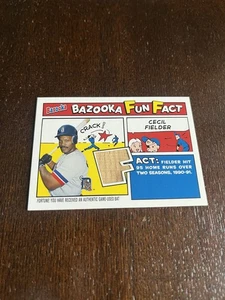2005 Topps Bazooka Fun Facts Bat Relic #FF-CF Cecil Fielder Detroit Tigers SP - Picture 1 of 2