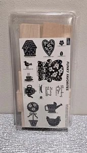Juego de estampillas Funky Favoritos 1998 sin usar Stampin’ Up 15 piezas montaje en madera nuevo en stock - Imagen 1 de 7