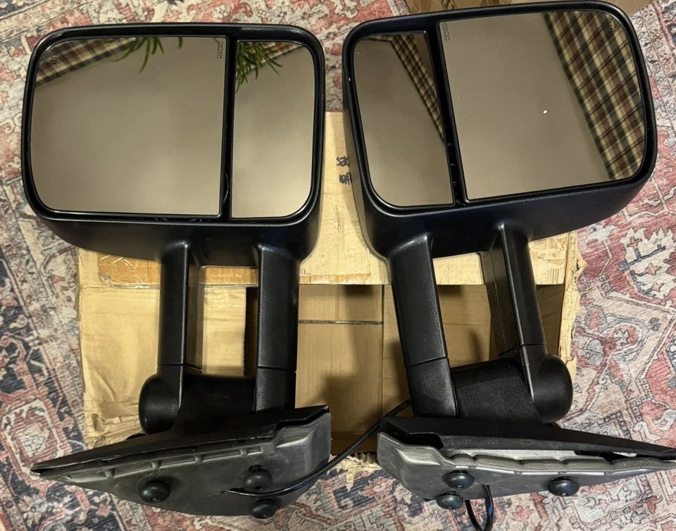 Espejos retrovisores de remolque DEDC para camioneta o SUV se extienden hacia afuera gran angular Foto 1 de 4