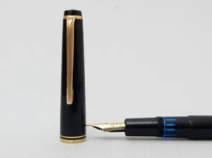 KAWECO 37 Black Piston Fountain Pen 14K EF Gold Nib Vintage 60s RARE - Picture 1 of 10