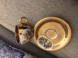 Homer Laughlin China Eggshell 22 Karat Gold Tea Cup Set Cup & Tray - Picture 1 of 5