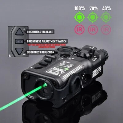 WADSN Hunting Metal Sight Aiming Device Tactical PEQ IR Red Green Laser Strobe DBAL