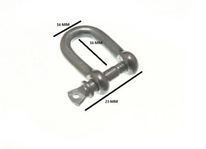 D Shackle U Lock And Pin Wire Rope Fastener 4mm 5/32 BZP Pack Size 4 - Picture 1 of 1