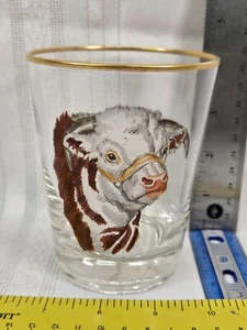 Abercrombie & Fitch Frank Vosmansky Cow Bull Double old fashioned Glsss MCM - Picture 1 of 3