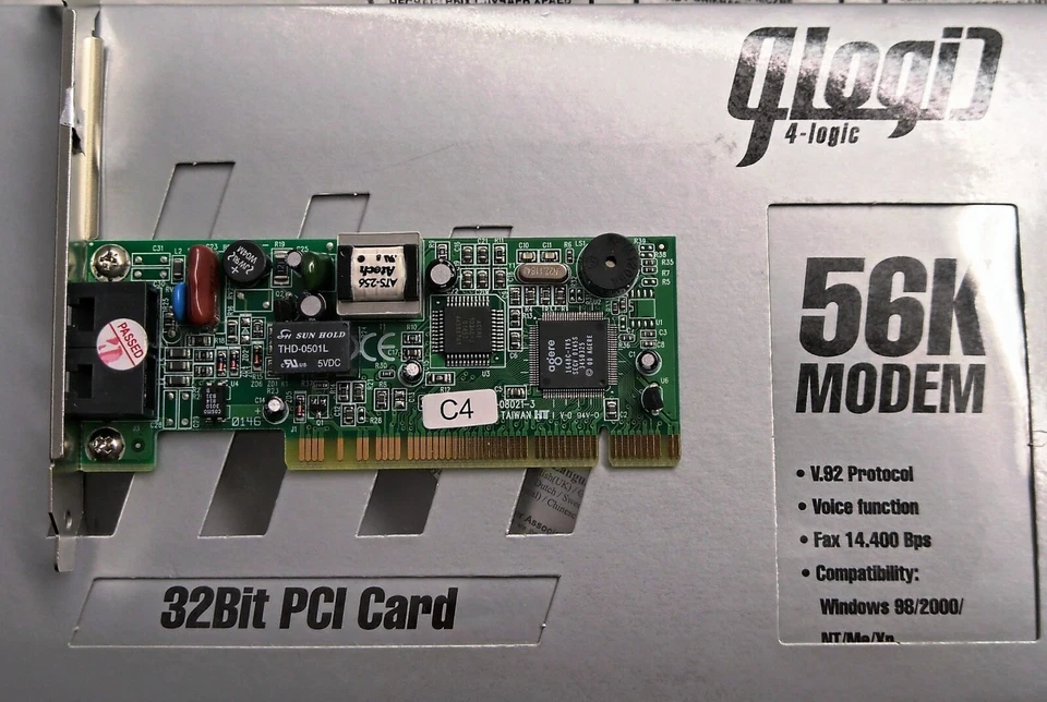 SCHEDA MODEM INTERNO PCI 56K HT 530 LUCENT V.92 VOICE MODEM/FAX 14400BPS - Immagine 1 di 1