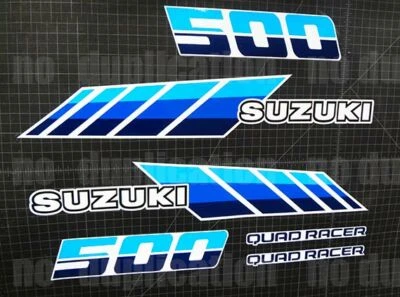 87'-90' Quadracer Suzuki 6 piezas LT500R blanco plástico calcomanía pegatina gráfico cuádruple Foto 1 de 3