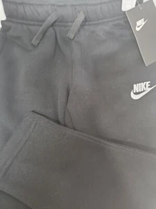 Boys Kids Youth NIKE Athletic Fleece Pants NEW Black Embroidered Size 4 - Picture 1 of 2