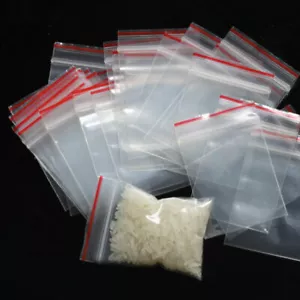 Reißverschlusstaschen Griffdichtung selbstwiederverschließbar Mini Griff Poly Kunststoff klar Reißverschluss - Bild 1 von 5