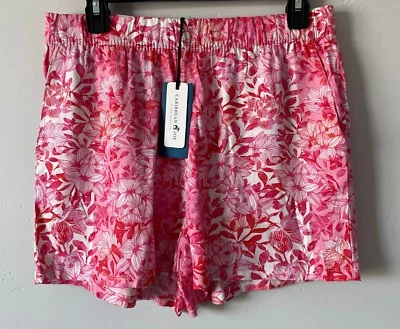 Новый с Ярлыками Caribbean Joe женщин ярко розовый цветочный шорты размер M $46 - Изображение 1 из 2