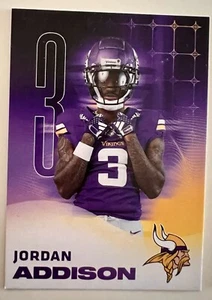 2024 Minnesota Vikings Pepsi Team Issue Card Jordan Addison Mint NFL - Bild 1 von 2