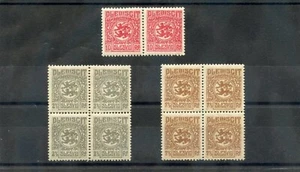 SCHLESWIG Sc 1,3-4(MI 1,3-4)**/*VF NH/LH 1920 21/2,5,10pf BLOCK TOP PAIRS LH $13 - Picture 1 of 1