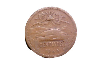 1944 MEXICO 20 CENTAVOS KM# 439 - VERY NICE CIRC COLLECTOR COIN! -c1117xux