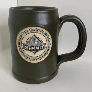 Deneen Pottery Summit Brewing Coffee 2012 Bierkrug Tasse braun matt Glasur - Bild 1 von 7