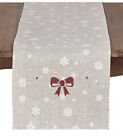 Fennco Styles Holiday Snowflake and Bow Table Runner 16" W x 70" L 
