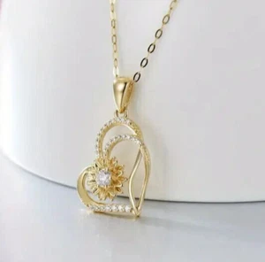 Beautiful Sunflower Pendant Necklace Hypoallergenic Stainless Steel Jewelry Gift - Picture 1 of 6
