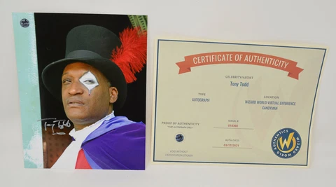 Tony Todd from Candyman in a clown outfit Signed Photo 8 x 10 COA Cover