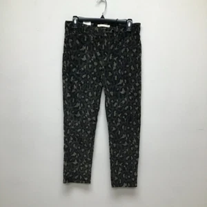 Levis 724 Straight Crop Jeans Green Velvet Leopard Print Stretch 10/30 New - Picture 1 of 7
