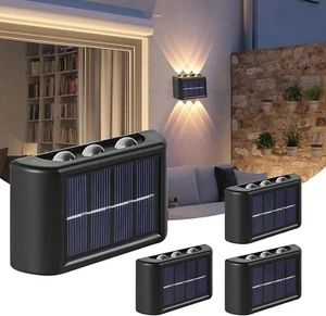 4er Pack Solar Wandleuchten, Solarleuchten für Garten im Freien, Solar LED Up - Bild 1 von 8