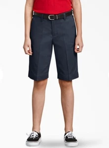 Dickies Girls School Uniform Classic Fit Bermuda Stretch Twill Shorts Size 5 New - Picture 1 of 5