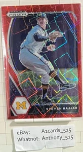 Steven Hajjar - 2021 Panini Prizm Draft Picks #PDP61 - Red Velocity Prizm - Picture 1 of 3