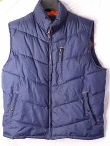 Coat Glacier’s Edge W & M  Puffer Winter Vest Full Zip Pockets Navy/Orange Sz  L - Picture 1 of 8