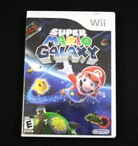 Super Mario Galaxy (Nintendo Wii, 2007) Estuche Disco Completo Manual - Imagen 1 de 3