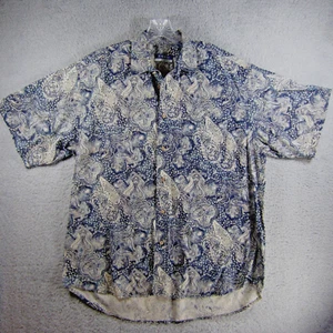 ENRO Mens Large Shirt Floral Paisley Button Down Dress Cotton - Picture 1 of 8