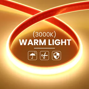 220V COB LED Streifen Wasserdicht Selbstklebend Strip Lichtband Lichterkette - Bild 1 von 16