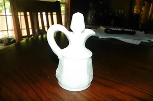 VINTAGE MILK GLASS CRUET PANELED GRAPE - Picture 1 of 2