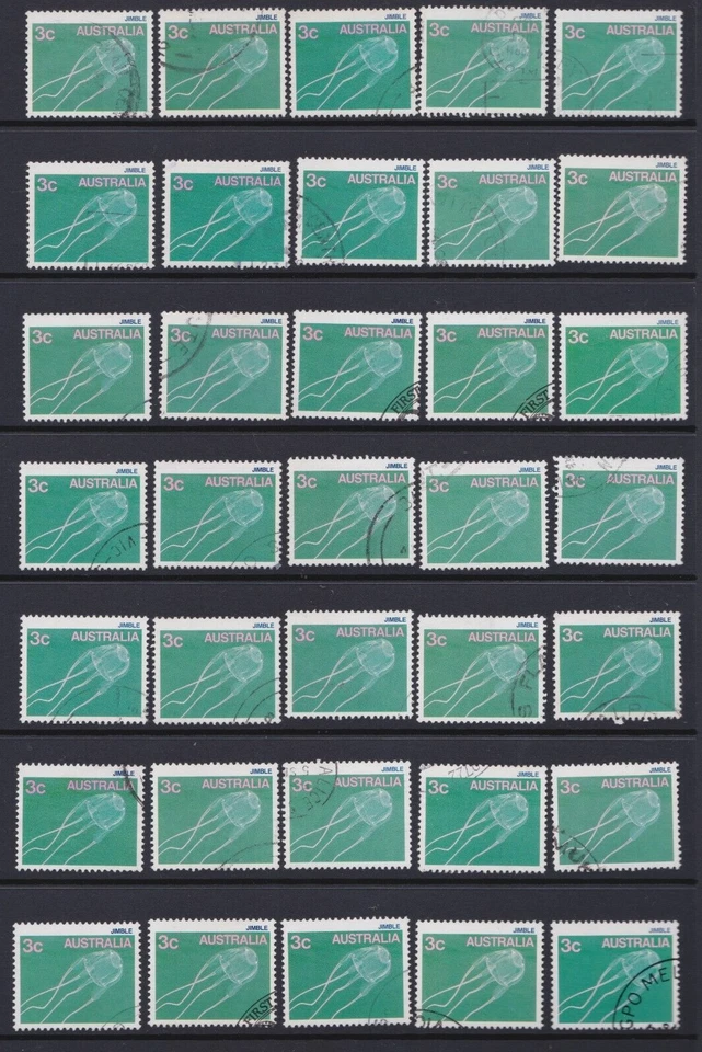 1986 3c Jimble Jellyfish Marine Life Stamps Australia Used x 35 - Image 1 of 1