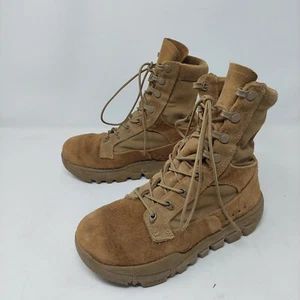 Rocky Coyote Brown Suede Military Combat Boots 8 Inch RLW Tactical Men's Sz 4 W - Picture 1 of 8