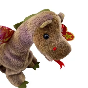 Etiquetas de peluche Ty Beanie Baby Scorch The Dragon 1998 raras - Imagen 1 de 12