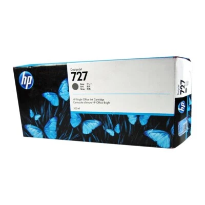 Original HP 727 Gris 300 ml F9J80A DesignJet T1500 T920 T2500 (Caja al por menor) Foto 1 de 2