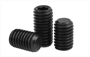 M10 M12 M14 Grub Screws Flat Point Allen Key Socket Set Screws High Tensile 12.9 - Picture 1 of 5