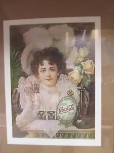 Vintage Coca-Cola Coke coca cola Victorian Poster 1970's print Inv#G7455 - Picture 1 of 5