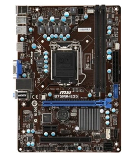 For MSI B75MA-IE35 Motherboard DDR3 LGA1155 Intel B75 M-ATX HDMI+VGA - Picture 1 of 2