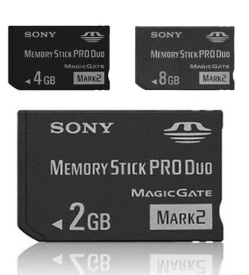 Tarjeta Sony 32G/16G/8G/4G/2G Memory Stick PRO DUO MS para cámara antigua Sony/PSP Foto 1 de 4