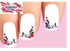 Waterslide Rose Nail Decals Set of 20 - Corner Roses with Vines Assorted