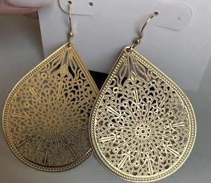 Gold filigrane 2" lange Ohrhänger - EUC! - Bild 1 von 4