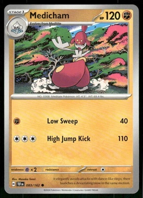 Medicham 083/162 Common Normal NM Pokemon SV05: Temporal Forces - Image 1 of 2