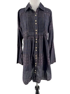 3J Workshop Johnny Was Women's Long Sleeve Tunic Button-Up Blouse Size Medium - Image 1 of 4
