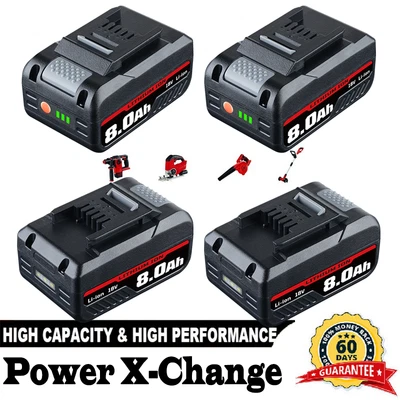 MARKENLOS 1-2x 8.0Ah Ersatzakku Für Einhell 18V Akku POWER X-CHANGE Lithium PXC Batterien