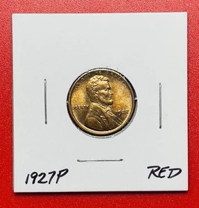 1927 P Lincoln Cent,  Red,  Uncirculated, As Shown. - Picture 1 of 2