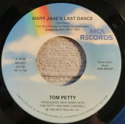 Tom Petty "Mary Jane's Last Dance / The Waiting" strong VG+ - Image 1 of 3